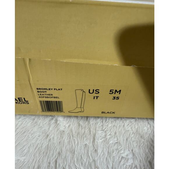 Michael Kors Bromley Flat Boot Knee High Stretch Back Leather Size 5 New in Box - Picture 9 of 11